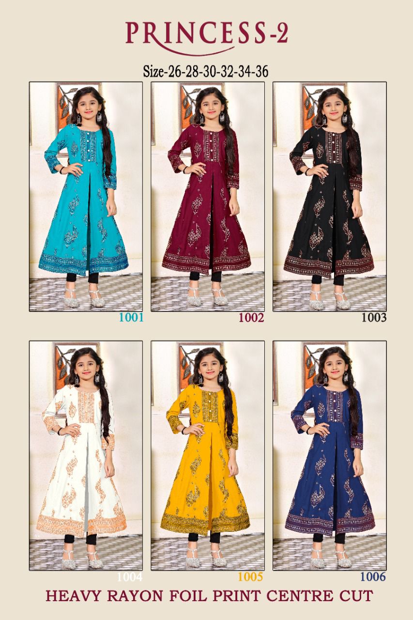 Banwery Princess V 2 Wholesale Girls Kids Kurti Collection
